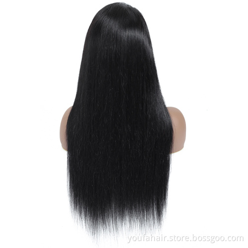 Raw Indian Hair Wig Vendor Straight Glueless Lace Closure Human Hair Wig Virgin Cuticle Aligned Hair Unprocessed 4x4 HD Lace Wig